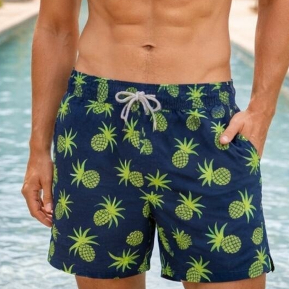 Tom & Teddy Pineapple Swim Trunks
